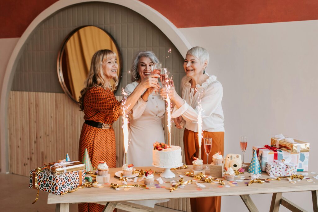 this image shows that ladies celebrating birthday.