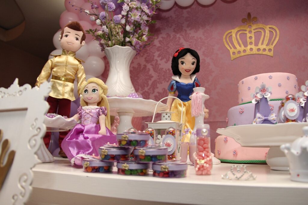 This is a image of princess inspired cake.